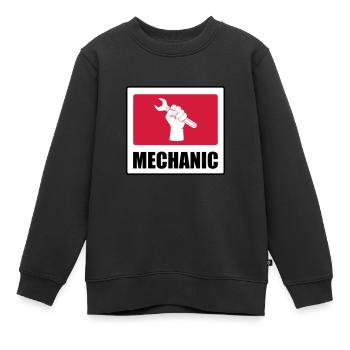 Mechaniker - Kinder Premium Organic Sweatshirt - Schwarz - Vorne - AI Model Kid Female (0cm)