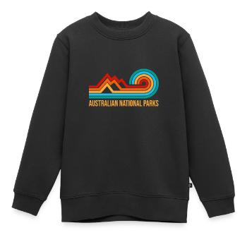 Parcs nationaux australiens - Sweat Premium enfant bio - noir - Devant - AI Model Kid Female (0cm)