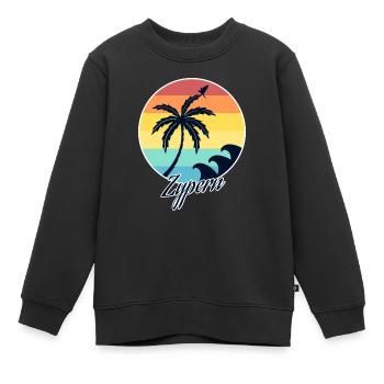 zypern - Kinder Premium Organic Sweatshirt - Schwarz - Vorne - AI Model Kid Female (0cm)