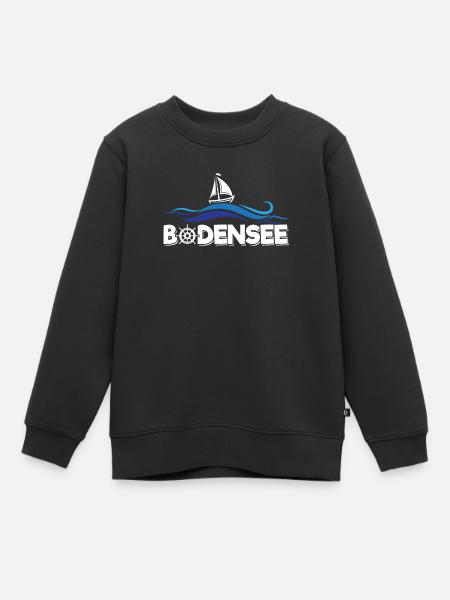 Bodensee Urlaub Segeln Segelschiff Segelboot - Kinder Premium Organic Sweatshirt - Schwarz
