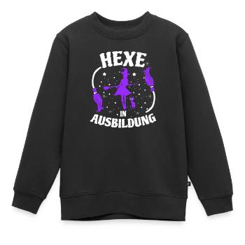 Halloween Hexen Hexe in Ausbildung Walpurgisnacht - Kinder Premium Organic Sweatshirt - Schwarz - Vorne - AI Model Kid Female (0cm)