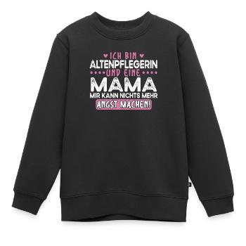 Altenpflegerin Mama Pflegekraft Altersheim - Kinder Premium Organic Sweatshirt - Schwarz - Vorne - AI Model Kid Female (0cm)