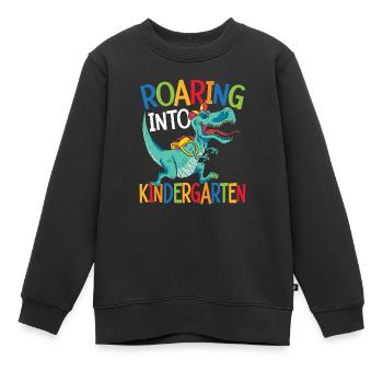 Brüllen In Den Kindergarten Dinosaurier - Kinder Premium Organic Sweatshirt - Schwarz - Vorne - AI Model Kid Female (0cm)