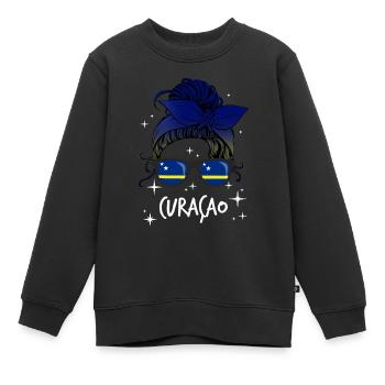 Curaçao - Kinder Premium Organic Sweatshirt - Schwarz - Vorne - AI Model Kid Female (0cm)