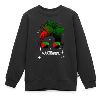 Martinique - Sweat Premium enfant bio - noir - Devant - AI Model Kid Female (0cm)