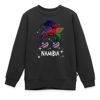 Namibia - Kinder Premium Organic Sweatshirt - Schwarz - Vorne - AI Model Kid Female (0cm)