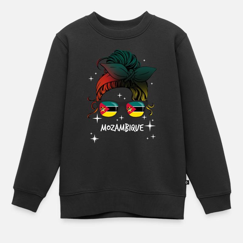 Mosambik - Kinder Premium Organic Sweatshirt - Schwarz
