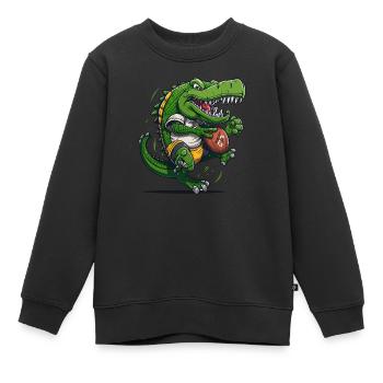 Amerika Kroko - Kinder Premium Organic Sweatshirt - Schwarz - Vorne - AI Model Kid Female (0cm)