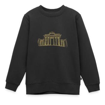 Berlin Brandenburg Gate - Kids Premium Organic Sweatshirt - black - Front - AI Model Kid Female (0cm)