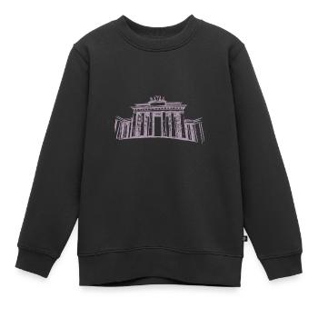 Berlin Brandenburger Tor - Kinder Premium Organic Sweatshirt - Schwarz - Vorne - AI Model Kid Female (0cm)