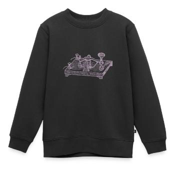 Vintage Morse Code Device, Retro Communication - Kids Premium Organic Sweatshirt - black - Front - AI Model Kid Female (0cm)