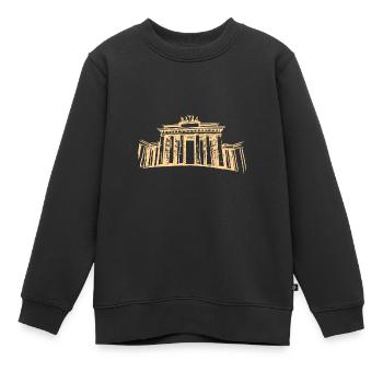 Berlin Brandenburger Tor - Kinder Premium Organic Sweatshirt - Schwarz - Vorne - AI Model Kid Female (0cm)
