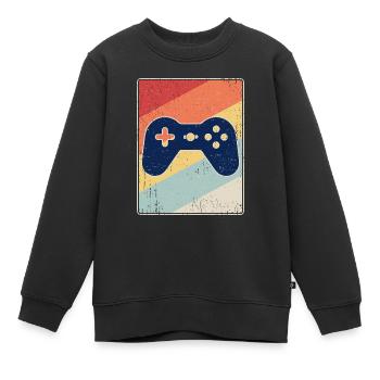 Jeux rétro - jeux - Sweat Premium enfant bio - noir - Devant - AI Model Kid Female (0cm)