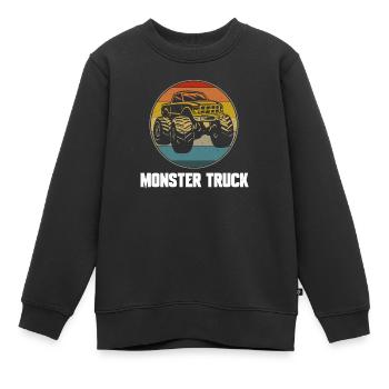 MONSTER TRUCK - Sweat Premium enfant bio - noir - Devant - AI Model Kid Female (0cm)