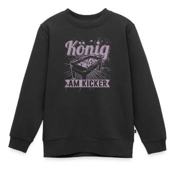 König am Kicker Herren T-Shirt für Kicker Spieler - Kinder Premium Organic Sweatshirt - Schwarz - Vorne - AI Model Kid Female (0cm)