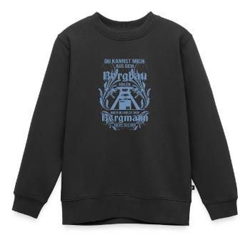 Bergbau du kannst mich aus der Mine holen aber - Kinder Premium Organic Sweatshirt - Schwarz - Vorne - AI Model Kid Female (0cm)
