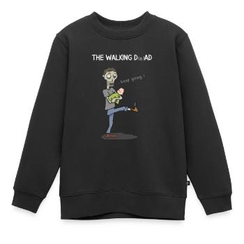 DAD - Kinder Premium Organic Sweatshirt - Schwarz - Vorne - AI Model Kid Female (0cm)