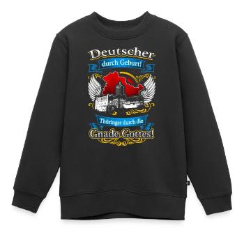 Stolzer Thüringer – Tradition in der Heimat - Kinder Premium Organic Sweatshirt - Schwarz - Vorne - AI Model Kid Female (0cm)