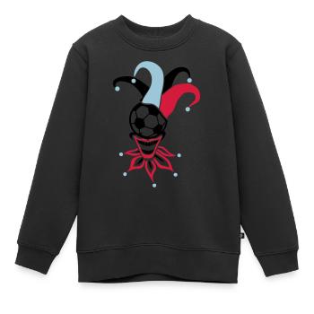 football joker ballon sport - Sweat Premium enfant bio - noir - Devant - AI Model Kid Female (0cm)