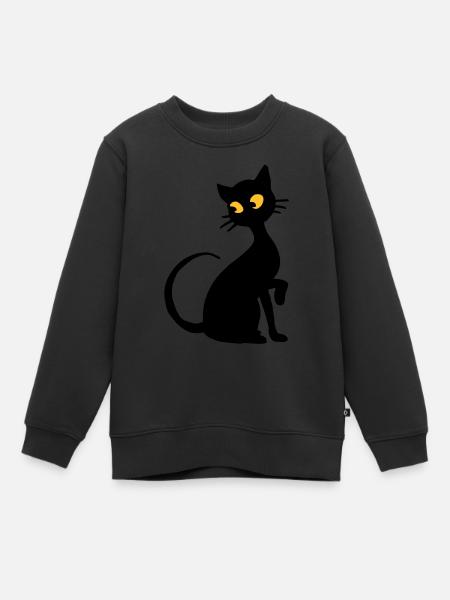 Chat - Kids Premium Organic Sweatshirt - black