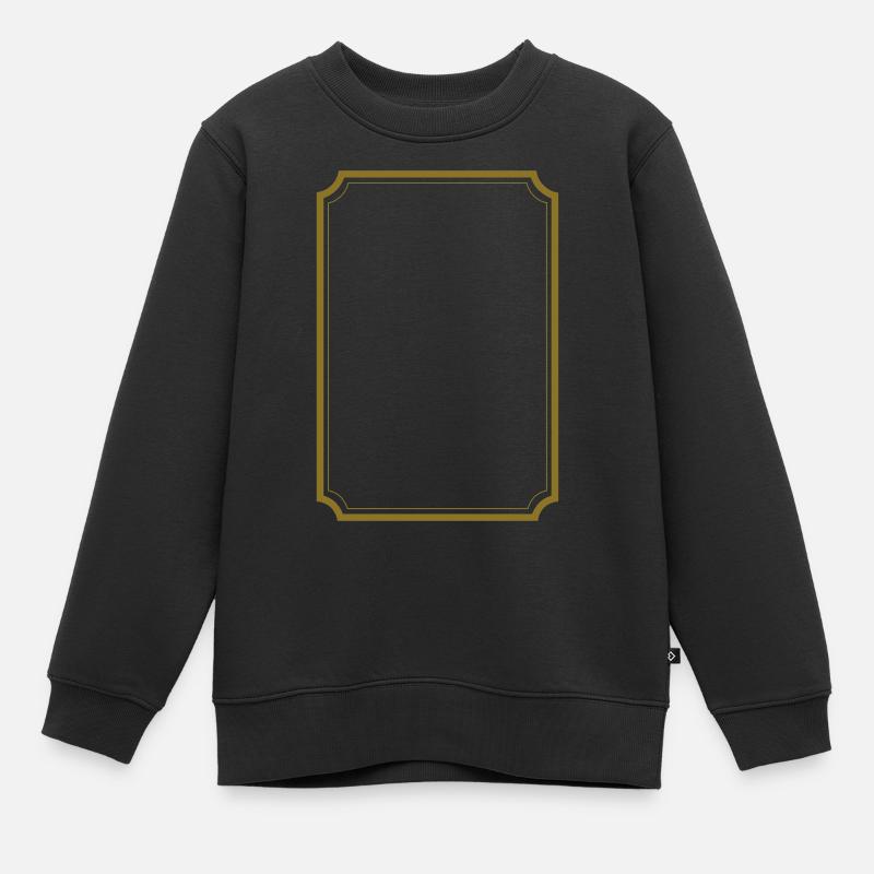 Extravaganter Bilderrahmen - Kinder Premium Organic Sweatshirt - Schwarz