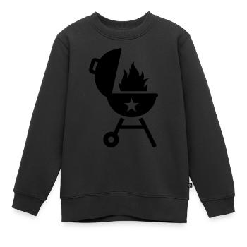 Grill - Sweat Premium enfant bio - noir - Devant - AI Model Kid Female (0cm)