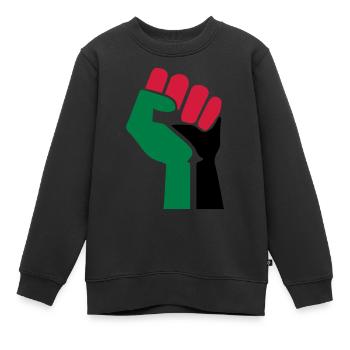 Zeichnen der palästinensischen Symbolflagge Paläst - Kinder Premium Organic Sweatshirt - Schwarz - Vorne - AI Model Kid Female (0cm)