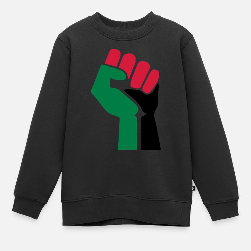 Zeichnen der palästinensischen Symbolflagge Paläst - Kinder Premium Organic Sweatshirt - Schwarz
