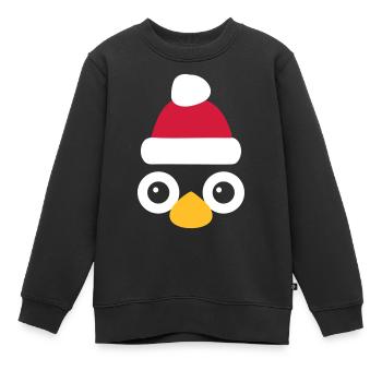 Christmas Penguin Head - Kinder Premium Organic Sweatshirt - Schwarz - Vorne - AI Model Kid Female (0cm)