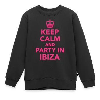 Ibiza - Kinder Premium Organic Sweatshirt - Schwarz - Vorne - AI Model Kid Female (0cm)