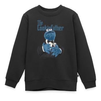 Sesamstraße The Cookiefather - Kinder Premium Organic Sweatshirt - Schwarz - Vorne - AI Model Kid Female (0cm)