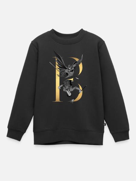 Batman 80 Ans et Joker - Sweat Premium enfant bio - noir