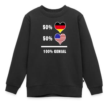 Allemagne et États-Unis génial / cadeau - Sweat Premium enfant bio - noir - Devant - AI Model Kid Female (0cm)