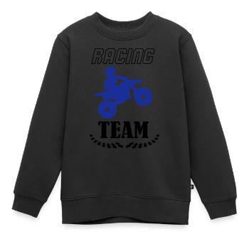 racing team - Kinder Premium Organic Sweatshirt - Schwarz - Vorne - AI Model Kid Female (0cm)