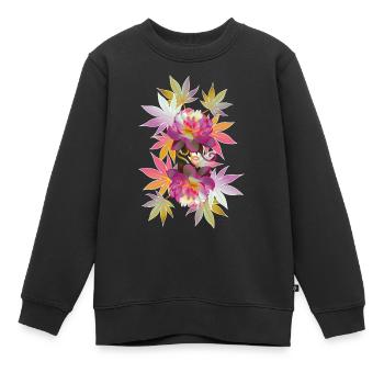 Lotusblumen - Kinder Premium Organic Sweatshirt - Schwarz - Vorne - AI Model Kid Female (0cm)