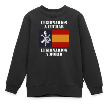 Légionnaires à combattre 2 (sombre) - Sweat Premium enfant bio - noir - Devant - AI Model Kid Female (0cm)