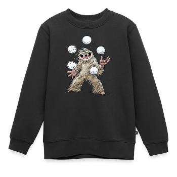Yeti verspielt - Kinder Premium Organic Sweatshirt - Schwarz - Vorne - AI Model Kid Female (0cm)