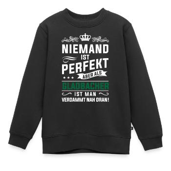 Gladbacher Mönchengladbach fan de football en maillot - Sweat Premium enfant bio - noir - Devant - AI Model Kid Female (0cm)