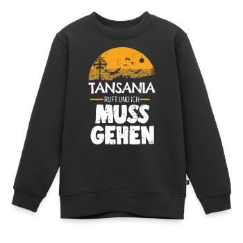 Tansania - Kinder Premium Organic Sweatshirt - Schwarz - Vorne - AI Model Kid Female (0cm)