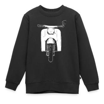 Schwalbe KR51 / Schwalbenfahrer / Ostalgie / Cyclomoteur - Sweat Premium enfant bio - noir - Devant - AI Model Kid Female (0cm)