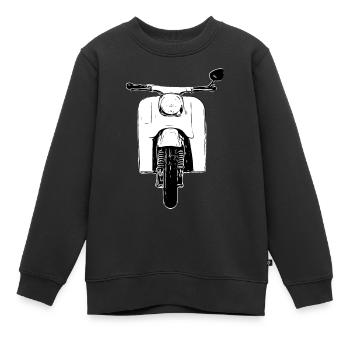 Schwalbe KR51 / Schwalbenfahrer / Ostalgie / Cyclomoteur - Sweat Premium enfant bio - noir - Devant - AI Model Kid Female (0cm)