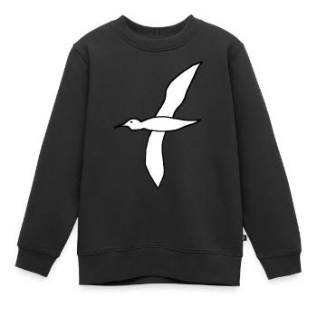 Mouettes,Oiseaux,Mer,Plage,Cadeau,drôle,cool,trend - Sweat Premium enfant bio - noir - Devant - AI Model Kid Female (0cm)