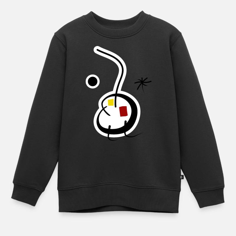 Abstract - Kids Premium Organic Sweatshirt - black