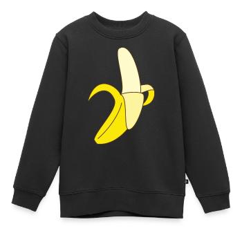 Banane - Sweat Premium enfant bio - noir - Devant - AI Model Kid Female (0cm)