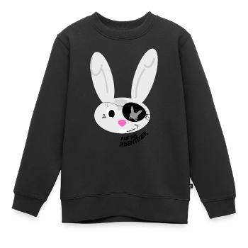 Piraten-Hase...für Mädchen, lustig, süß, Abenteuer - Kinder Premium Organic Sweatshirt - Schwarz - Vorne - AI Model Kid Female (0cm)