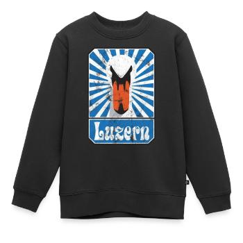 Luzerne - Sweat Premium enfant bio - noir - Devant - AI Model Kid Female (0cm)