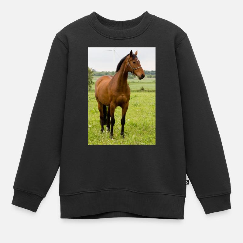 Cheval. Cheval. - Sweat Premium enfant bio - noir
