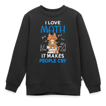 J’adore les maths ça fait pleurer les gens - Sweat Premium enfant bio - noir - Devant - AI Model Kid Female (0cm)
