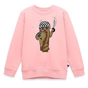 galette saucisse - Sweat Premium enfant bio - rose - Devant - AI Model Kid Female (0cm)