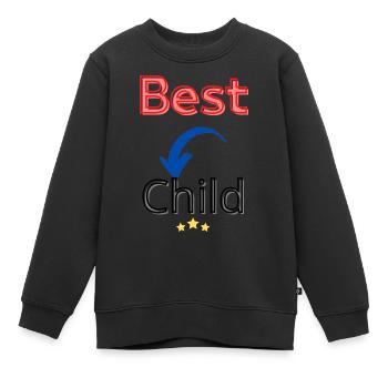Best child / meilleur enfant - Sweat Premium enfant bio - noir - Devant - AI Model Kid Female (0cm)